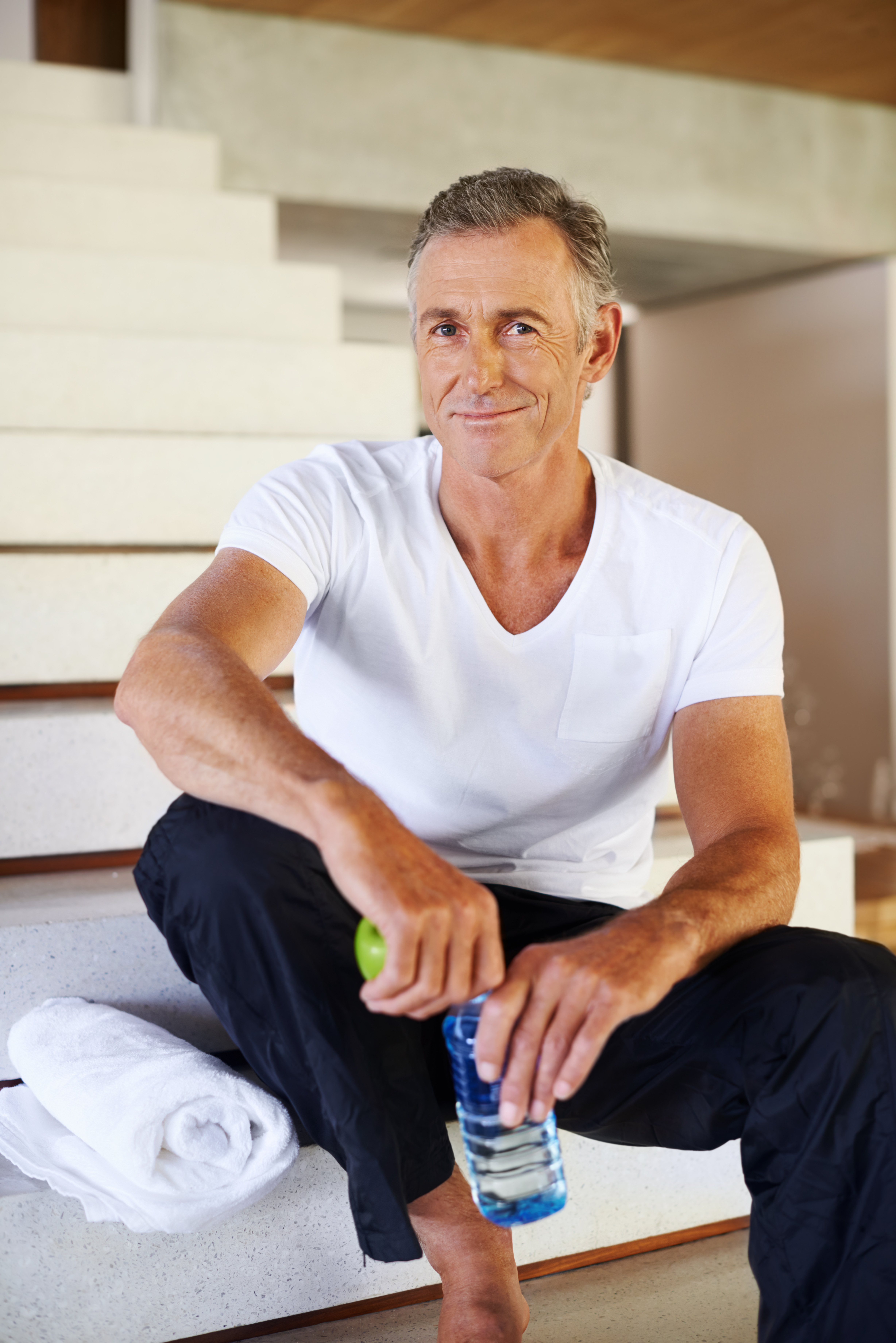 Relaxed healthy man